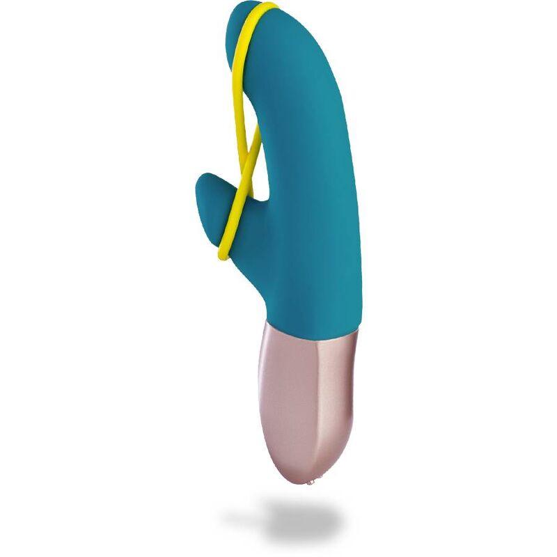 FUN FACTORY - AMORINO MINI VIBRADOR PETROL & AMARILLO NEON - Optelum