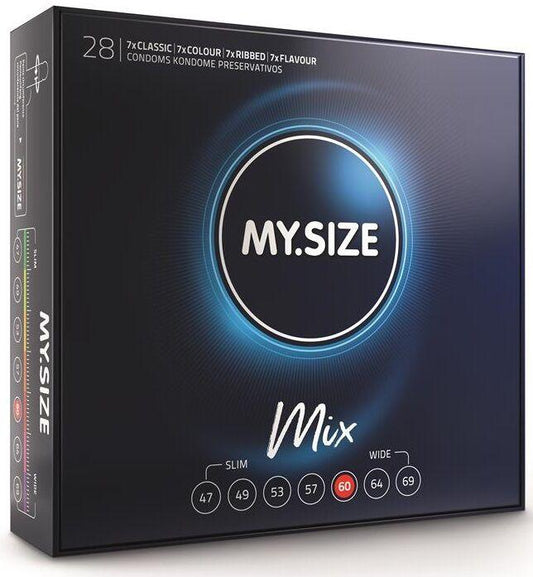 MY SIZE - MIX PRESERVATIVOS 60 MM 28 UNIDADES - Optelum