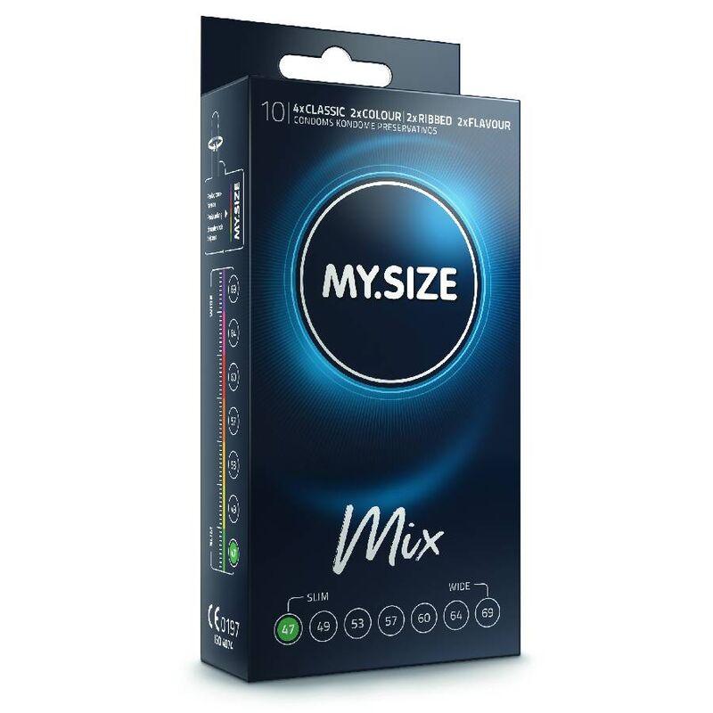 MY SIZE - MIX PRESERVATIVOS 47 MM 10 UNIDADES - Optelum