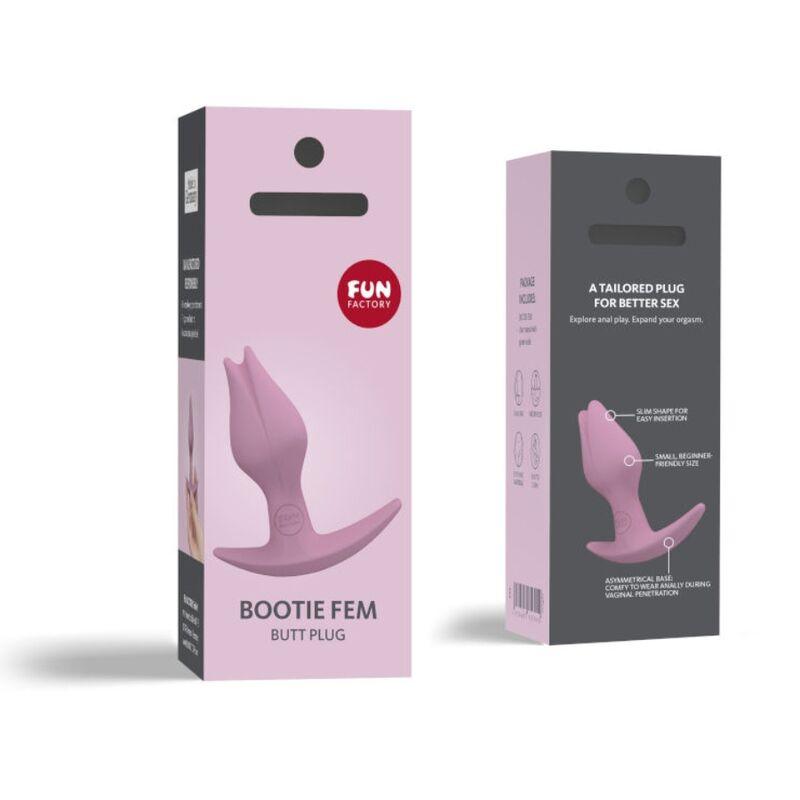 FUN FACTORY - BOOTIE FEM FEMALE ANAL BUTT PLUG ROSE - Optelum