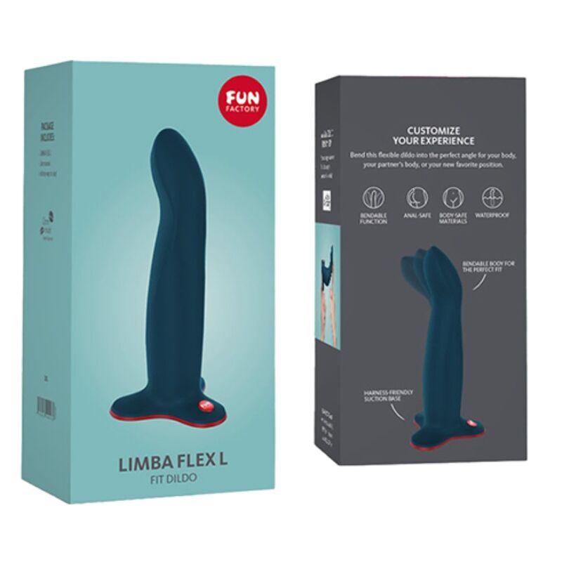 FUN FACTORY - LIMBA DILDO FLEX L VELVET BLUE - Optelum