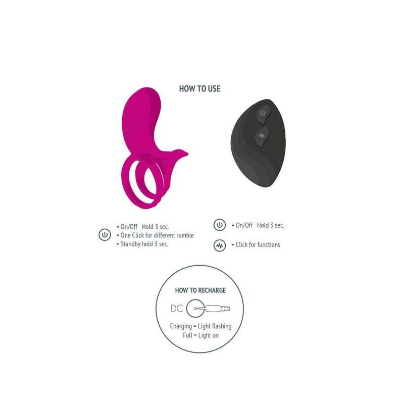 XOCOON - ANILLO VIBRADOR PARA PAREJAS FUCSIA - Optelum