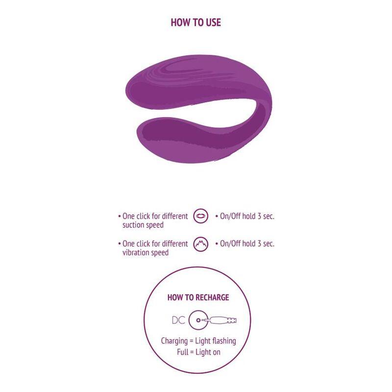 XOCOON - BOUND LOVE VIBRADOR PARA PAREJAS MORADO - Optelum