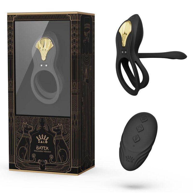 ZALO - BAYEK ANILLO VIBRADOR CONTROL REMOTO PAREJAS NEGRO - Optelum