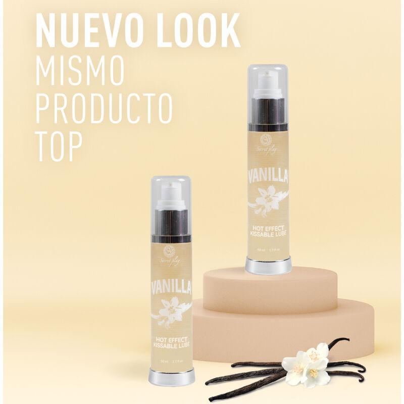 SECRETPLAY - LUBRICANTE 2-1 EFECTO CALOR VAINILLA 50 ML - Optelum