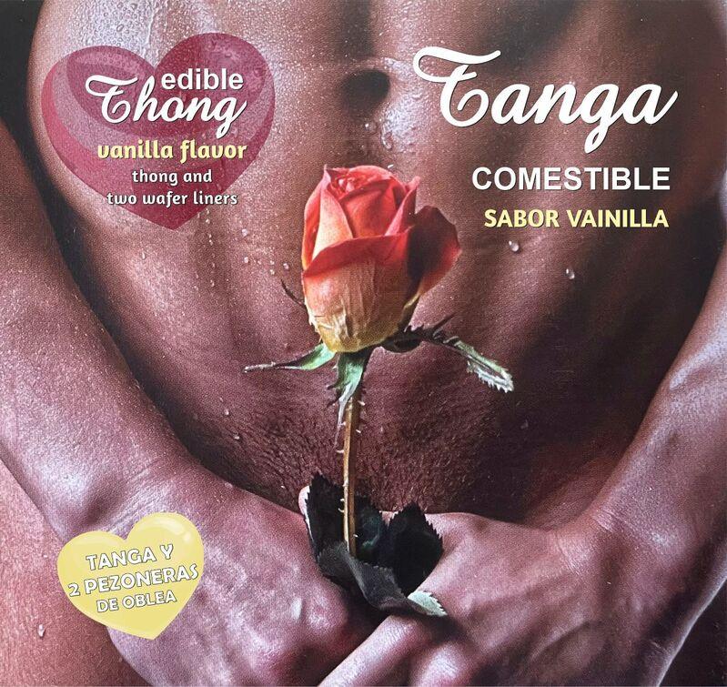 HOTFLOWERS - TANGA + 2 PEZONES OBLEA VAINILLA HOMBRE /es/pt/en/fr/it/ - Optelum