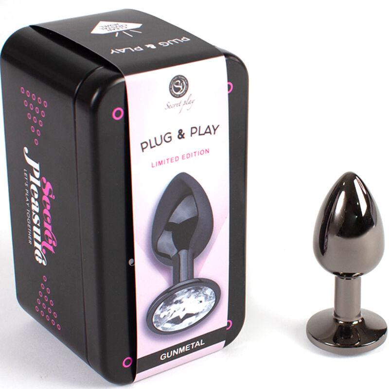 SECRETPLAY - GUNMETAL BUTT PLUG TALLA S 7 CM - Optelum
