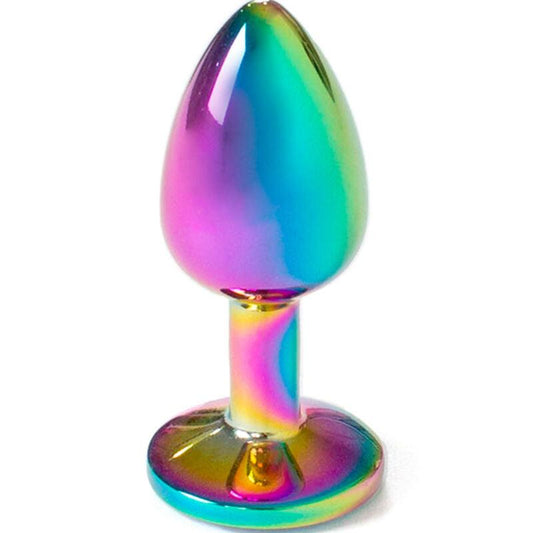 SECRETPLAY - METAL BUTT PLUG MULTICOLOR TALLA S 7 CM - Optelum