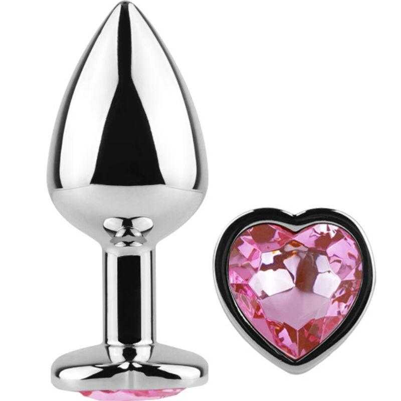 SECRETPLAY - METAL BUTT PLUG CORAZÓN FUCSIA TALLA S 7 CM - Optelum