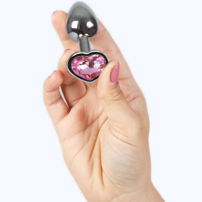 SECRETPLAY - METAL BUTT PLUG CORAZÓN FUCSIA TALLA S 7 CM - Optelum