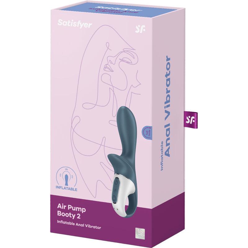 SATISFYER - AIR PUMP BOOTY 2 GRIS OSCURO - Optelum