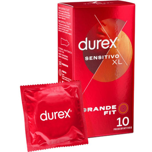DUREX - PRESERVATIVOS SENSITIVO XL 10 UNIDADES - Optelum