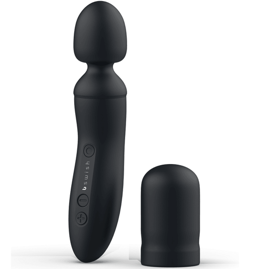 B SWISH - BTHRILLED VIBRADOR WAND PREMIUM NEGRO - Optelum