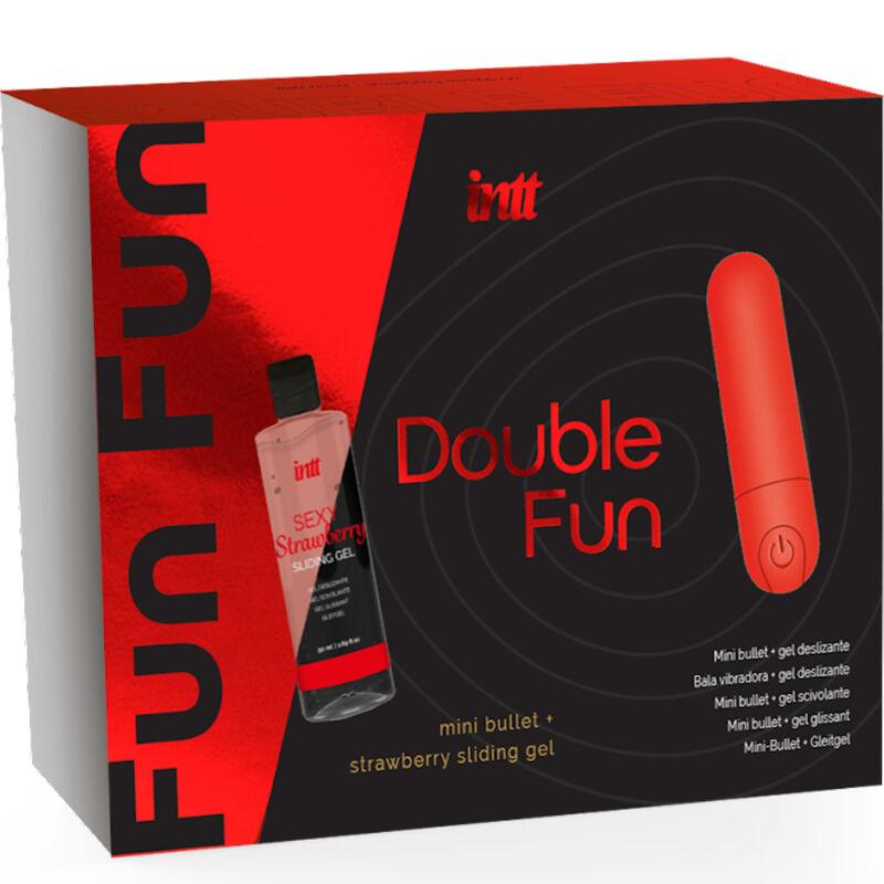 INTT RELEASES - DOUBLE FUN KIT CON BALA VIBRADORA Y GEL DE MASAJE FRESA - Optelum
