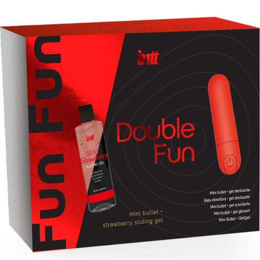 INTT RELEASES - DOUBLE FUN KIT CON BALA VIBRADORA Y GEL DE MASAJE FRESA - Optelum