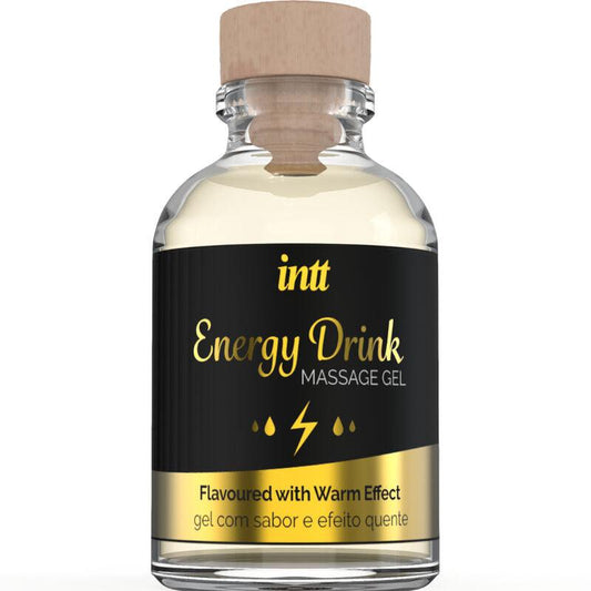 INTT MASSAGE & ORAL SEX - GEL DE MASAJE CON SABOR A BEBIDA ENERGETÍCA Y EFECTO CALOR - Optelum