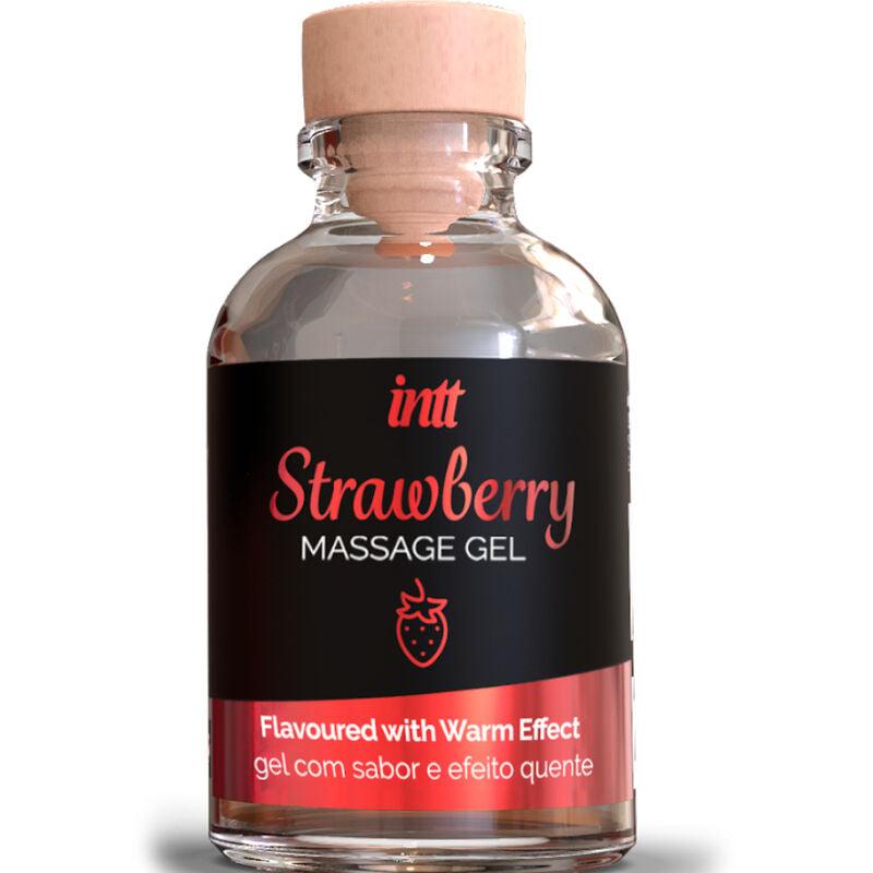 INTT MASSAGE & ORAL SEX - GEL DE MASAJE SABOR A FRESA EFECTO CALOR - Optelum