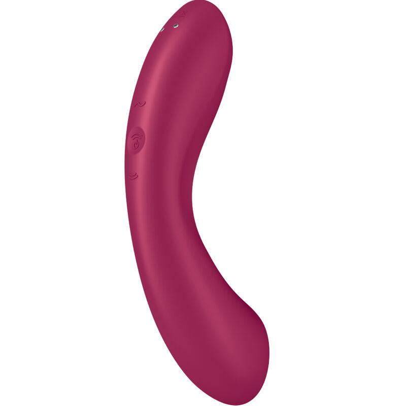 SATISFYER - CURVE TRINITY 1 AIR PULSE VIBRATION ROJO - Optelum