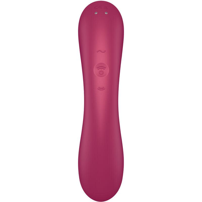 SATISFYER - CURVE TRINITY 1 AIR PULSE VIBRATION ROJO - Optelum