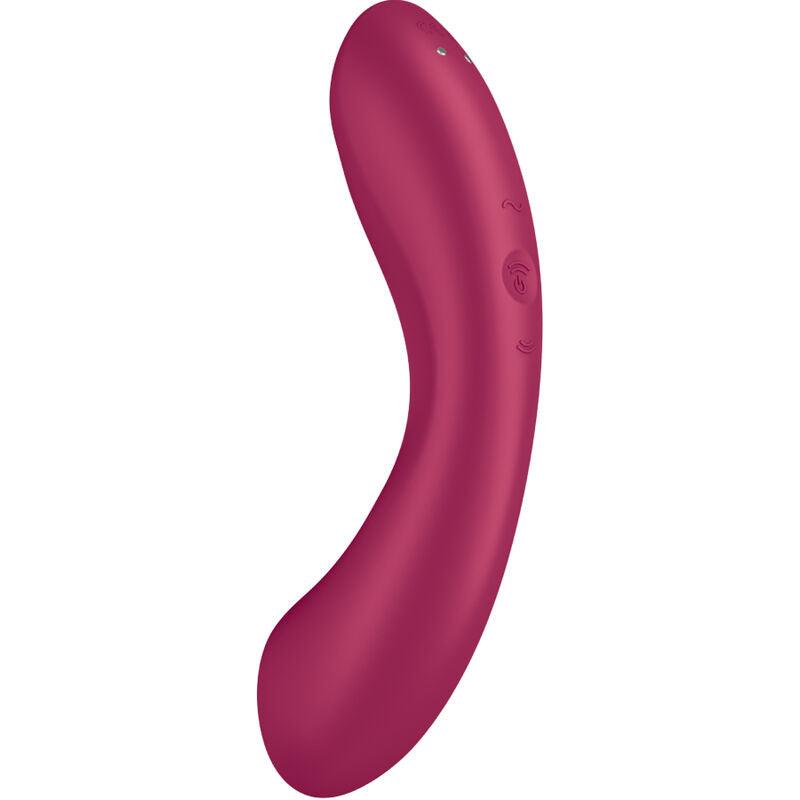 SATISFYER - CURVE TRINITY 1 AIR PULSE VIBRATION ROJO - Optelum