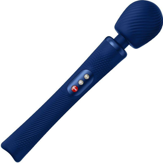 FUN FACTORY - VIM WAND RUMBLE VIBRADOR RECARGABLE SILICONA AZUL MEDIANOCHE - Optelum