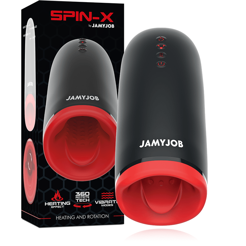 JAMYJOB - SPIN-X MASTURBADOR CON ROTACIÓN Y FUNCIÓN CALOR - Optelum