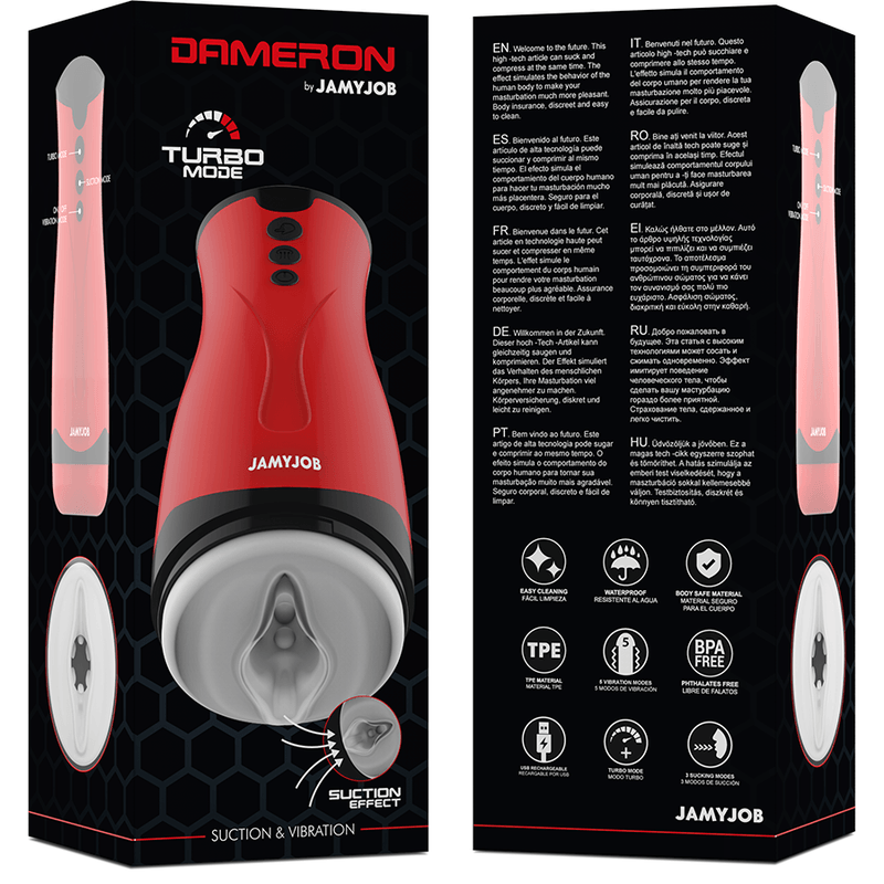 JAMYJOB - DAMERON MASTURBADOR DE SUCCIÓN Y VIBRACIÓN - Optelum