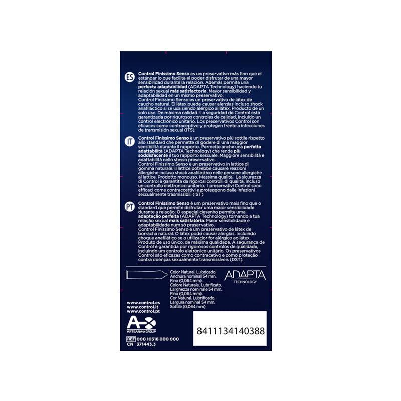 CONTROL - ADAPTA SENSO PRESERVATIVOS 12 UNIDADES - Optelum