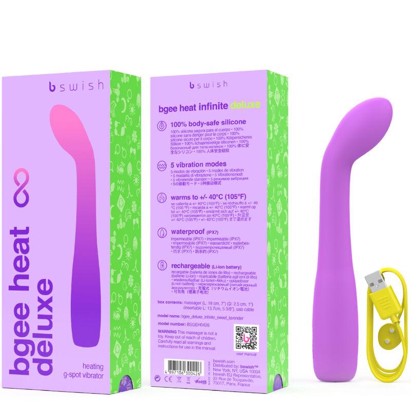 B SWISH - BGEE HEAT INFINITE DELUXE VIBRADOR RECARGABLE SILICONA LAVANDA - Optelum