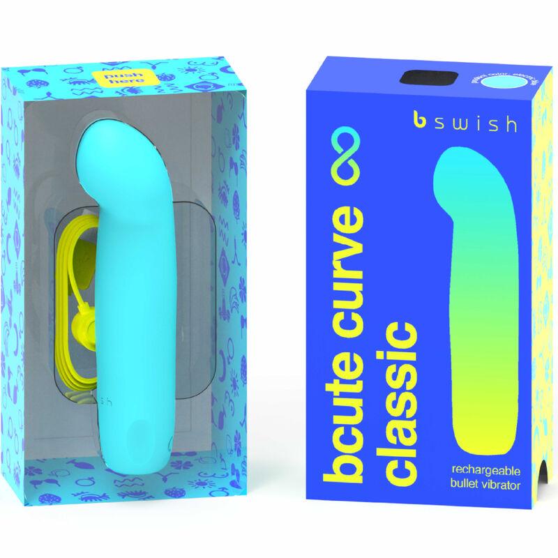 B SWISH - BCUTE CURVE INFINITE CLASSIC VIBRADOR RECARGABLE SILICONA AZUL - Optelum