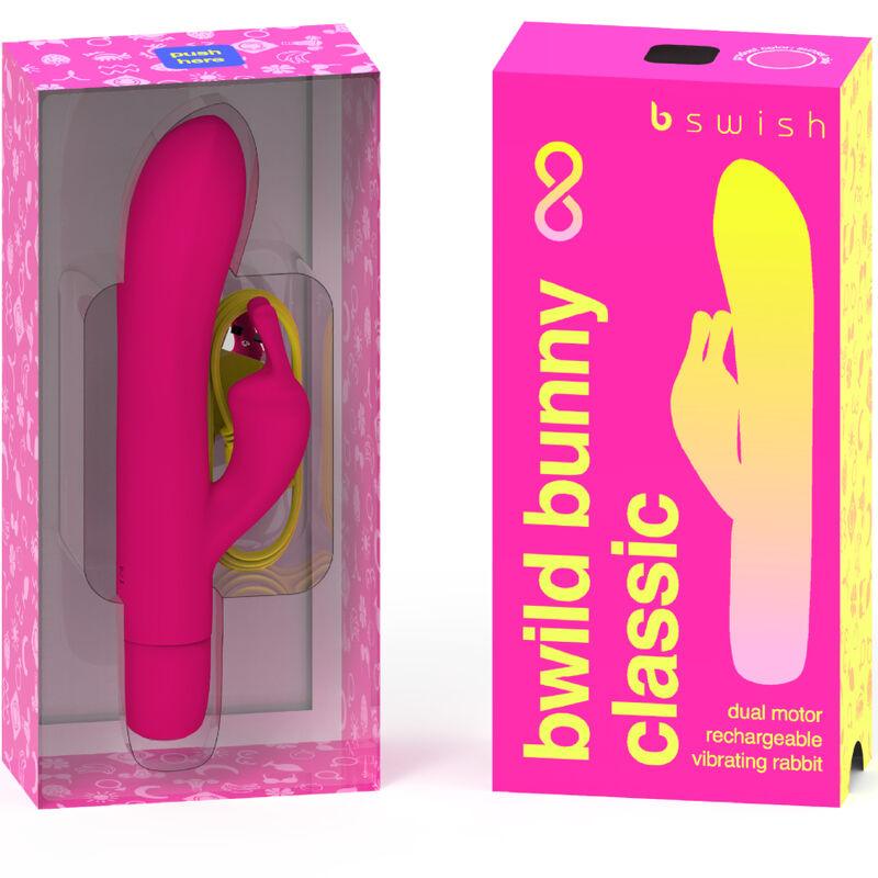 B SWISH - BWILD BUNNY INFINITE CLASSIC VIBRADOR RECARGABLE SILICONA ROSA - Optelum