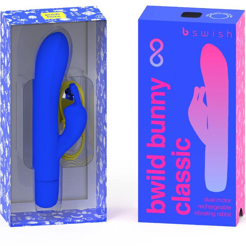 B SWISH - BWILD BUNNY INFINITE CLASSIC VIBRADOR RECARGABLE SILICONA AZUL - Optelum