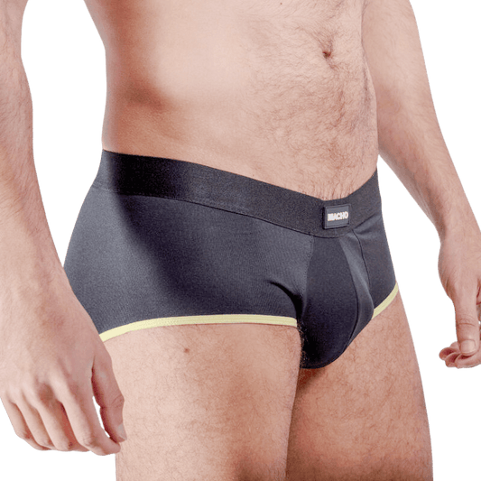 MACHO - MS24A CALZONCILLO BRIEF DARK AMARILLO S - Optelum