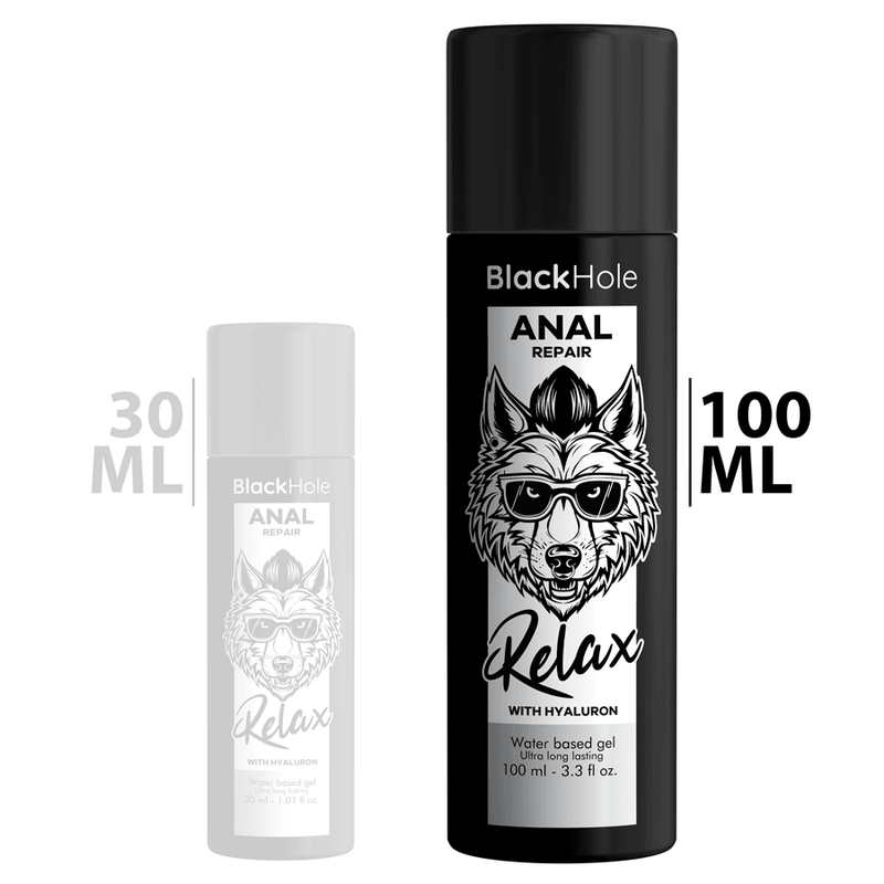 BLACK HOLE - ANAL REPAIR BASE AGUA RELAX CON HYALURON 100 ML - Optelum