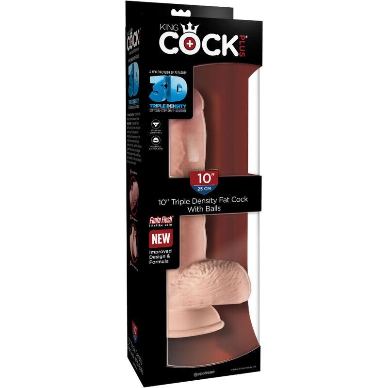 KING COCK - PENE REALISTICO CON TESTICULOS 19.4 CM NATURAL - Optelum