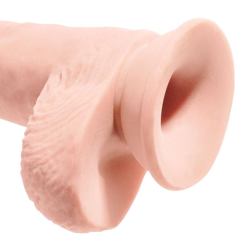KING COCK - PENE REALISTICO CON TESTICULOS 19.4 CM NATURAL - Optelum