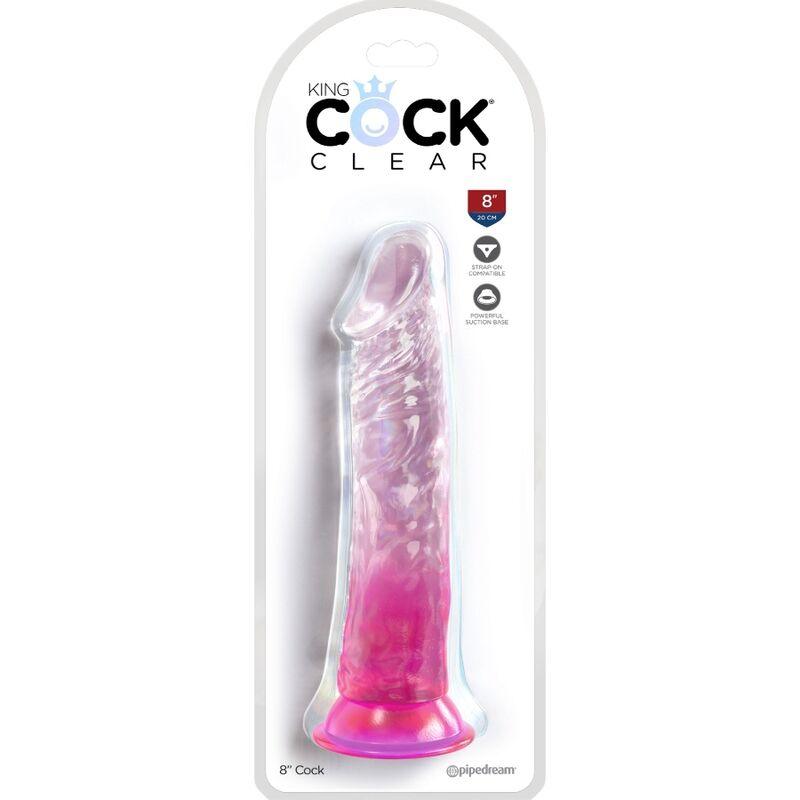 KING COCK - CLEAR PENE REALISTICO 19.7 CM ROSA - Optelum