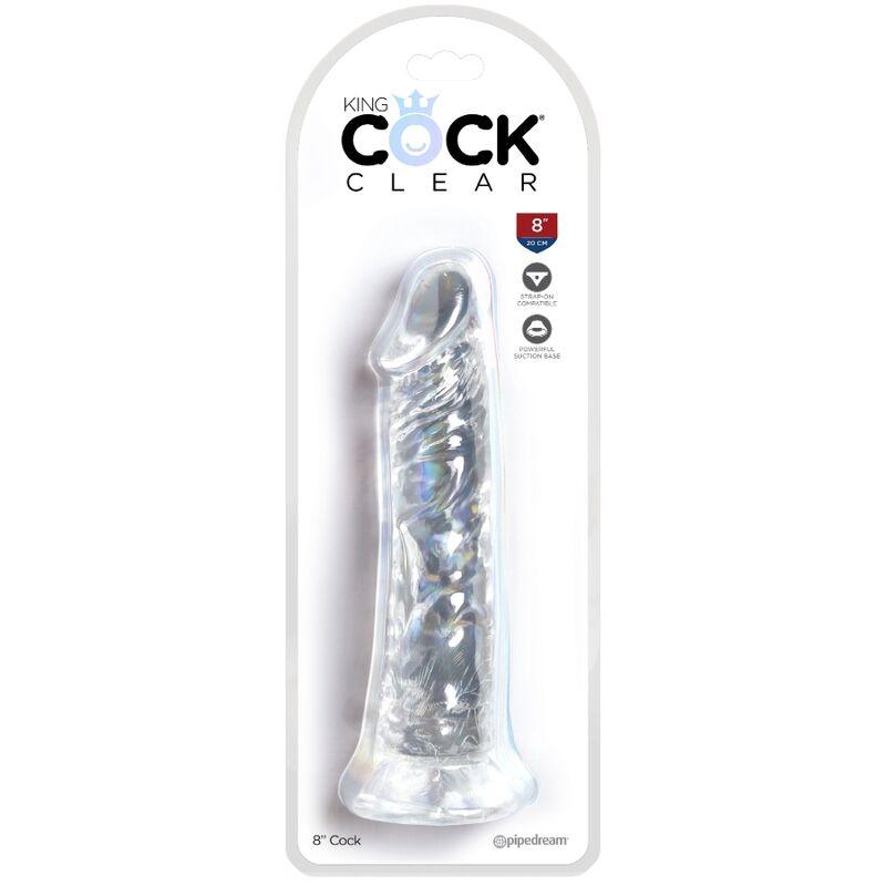 KING COCK - CLEAR PENE REALISTICO 19.7 CM TRANSPARENTE - Optelum