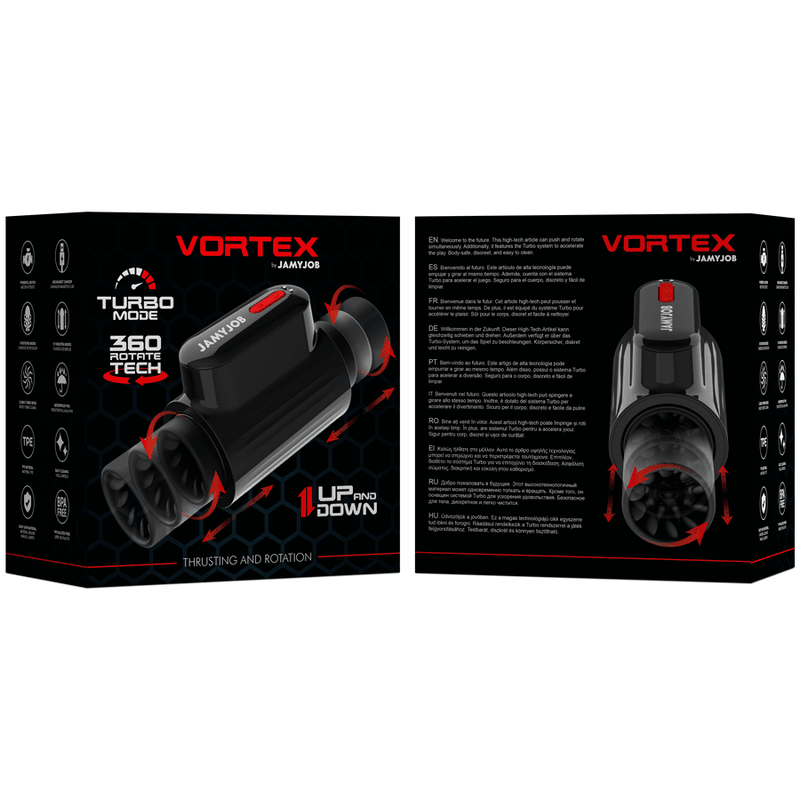 JAMYJOB - VORTEX MASTURBADOR TURBO CON EMPUJE Y ROTACIÓN 360 UP AND DOWN - Optelum