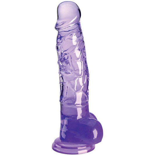 KING COCK - CLEAR PENE REALISTICO CON TESTICULOS 16.5 CM MORADO - Optelum