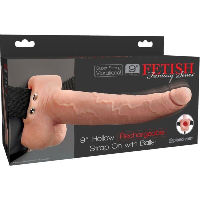 FETISH FANTASY SERIES - ARNES AJUSTABLE PENE REALISTICO CON TESTICULOS RECARGABLE Y VIBRADOR 23 CM - Optelum