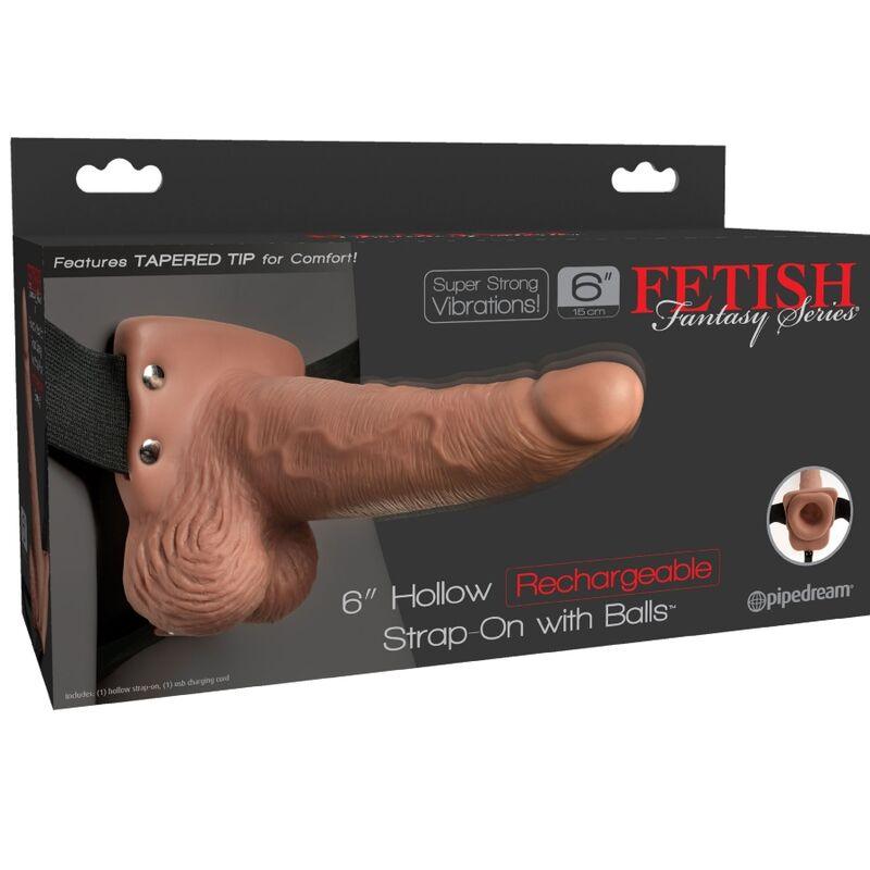 FETISH FANTASY SERIES - ARNES AJUSTABLE PENE REALISTICO CON TESTICULOS RECARGABLE Y VIBRADOR 15 CM - Optelum