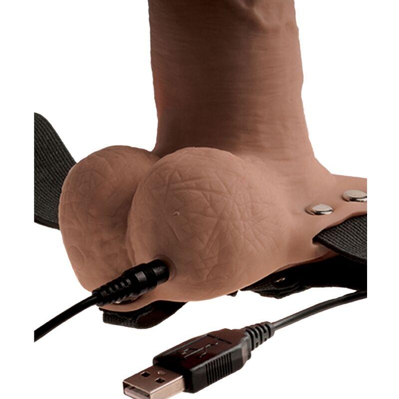 FETISH FANTASY SERIES - ARNES AJUSTABLE PENE REALISTICO CON TESTICULOS RECARGABLE Y VIBRADOR 15 CM - Optelum