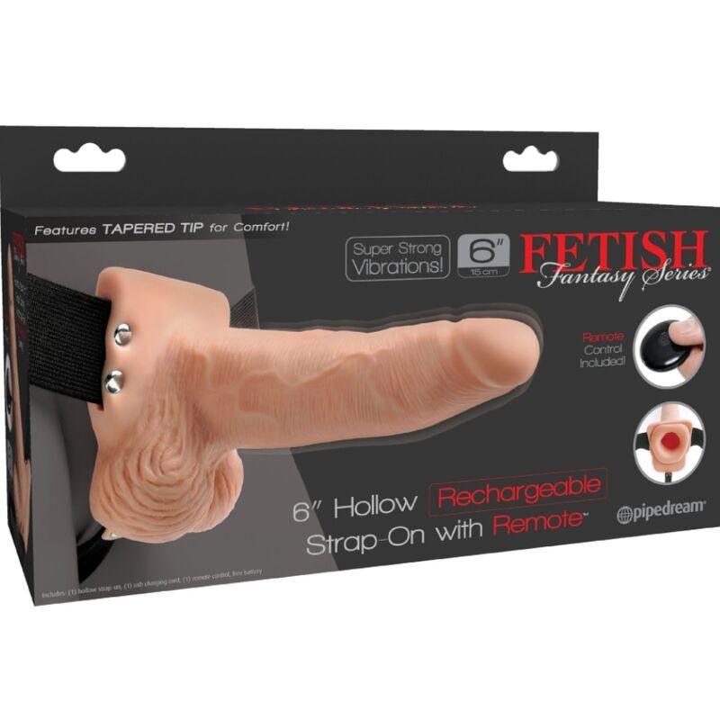 FETISH FANTASY SERIES - ARNES AJUSTABLE CONTROL REMOTO PENE REALISTICO CON TESTICULOS RECARGABLE Y VIBRADOR 15 CM - Optelum
