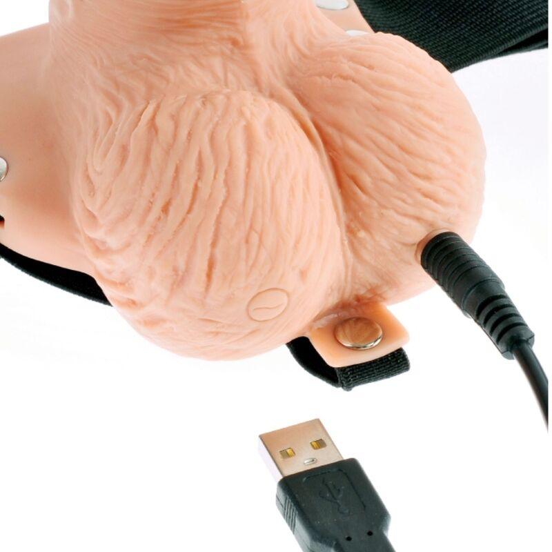 FETISH FANTASY SERIES - ARNES AJUSTABLE CONTROL REMOTO PENE REALISTICO CON TESTICULOS RECARGABLE Y VIBRADOR 15 CM - Optelum