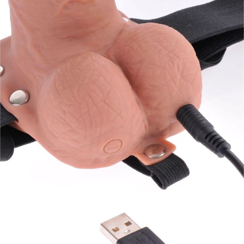 FETISH FANTASY SERIES - ARNES AJUSTABLE PENE REALISTICO CON TESTICULOS RECARGABLE Y VIBRADOR 17.8 CM - Optelum
