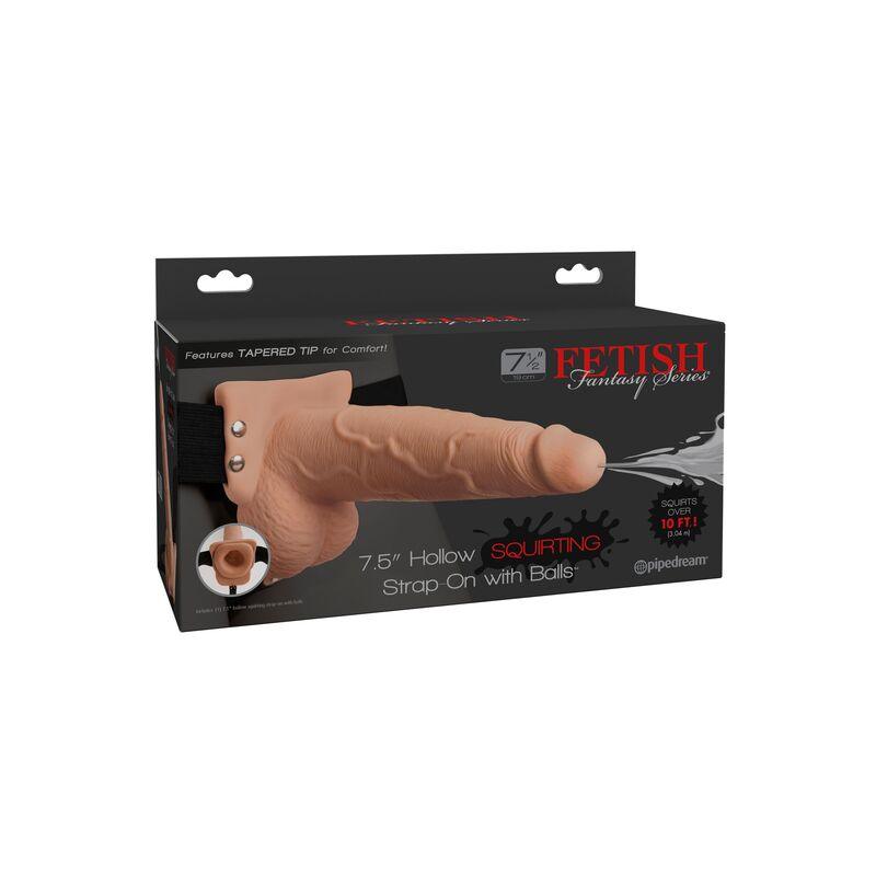 FETISH FANTASY SERIES - ARNES AJUSTABLE PENE REALISTICO CON TESTICULOS SQUIRTING 19 CM - Optelum