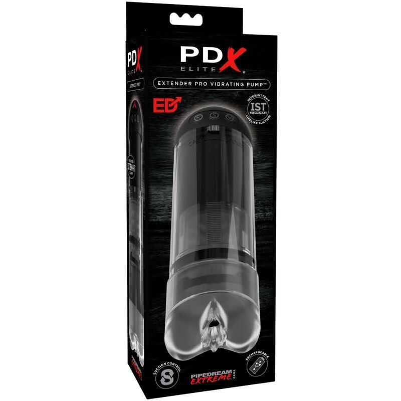 PDX ELITE - MASTURBADOR STROKER EXTENDER PRO VIBRADOR - Optelum