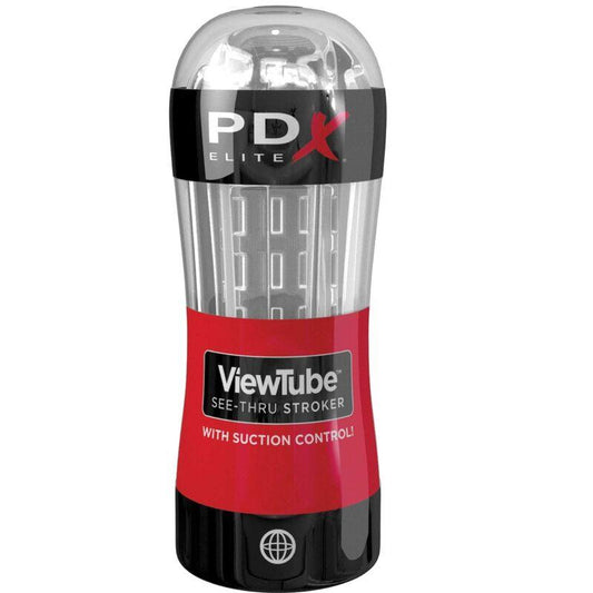 PDX ELITE - MASTURBADOR STROKER VIEWTUBE CONTROL SUCCION TRANSPARENTE - Optelum