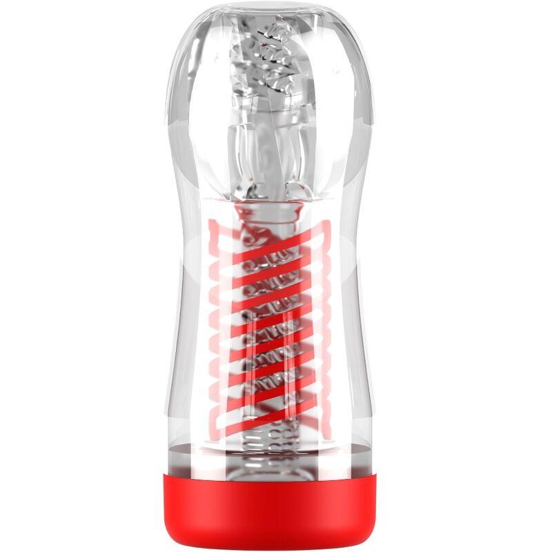 PDX ELITE - MASTURBADOR STROKER VIEWTUBE 2 COMPRESION ESPIRAL TRANSPARENTE - Optelum